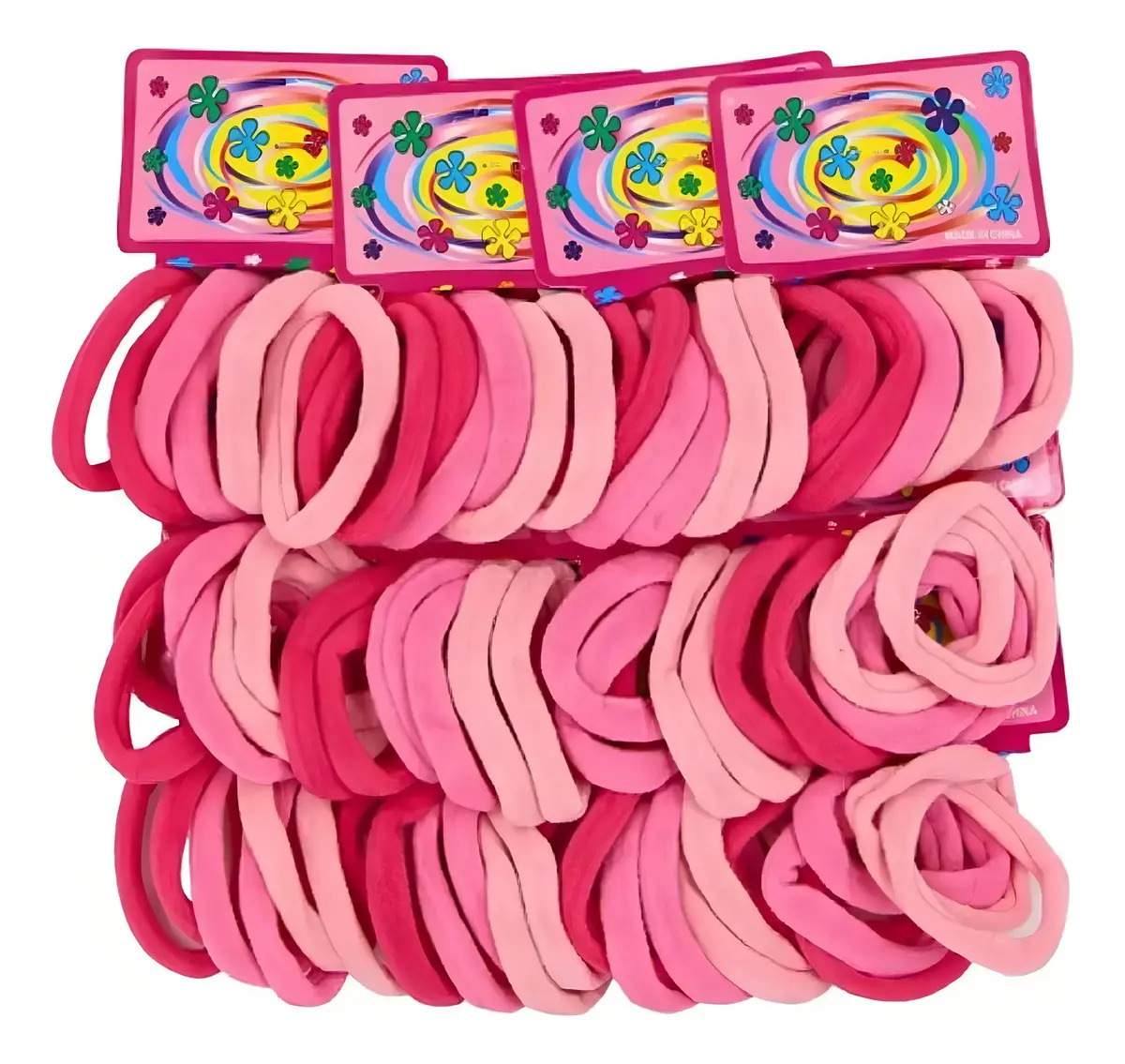 Elástico Rabico Para Cabelo Tipo Meia Pacote 72 Un. Xuxinha Cor Rosa-chiclete Liso