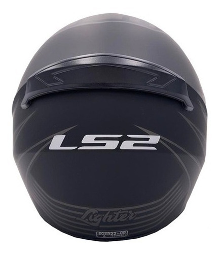 Imagen 2 de 4 de Casco Moto Ls2 Integral 352 Rookie Lighter Negro Mate Gris