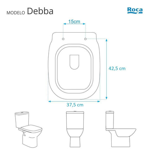 Assento Sanitário Amortecedor Debba Para Roca Ferr. Dourada