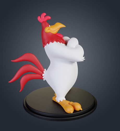Figuras 3d El Gallo Claudio De Looney Tunes