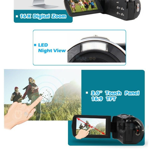 Imagen 4 de 6 de Buyee 24mp 3.0 Lcd Con Pantalla Táctil Digital Videocámara