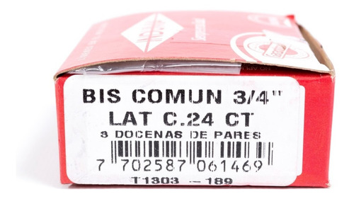 Bisagra Comun Latonado Con Tornillo Calibre 18 3/4pg Induma