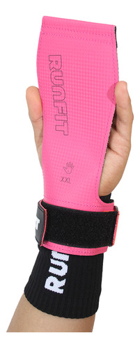 Par Calleras Sin Magnesio Hand Grips Runfit Ultra Crossfit Color Rosa Talla Xxl