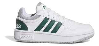 Tenis adidas Caballero Hoops 3.0 Blanco Con Verde Hombre Jr