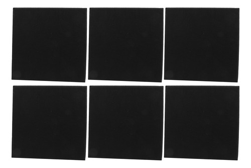 Placa De Absorción De Sonido Negra Negra, 6 Piezas, Absorben