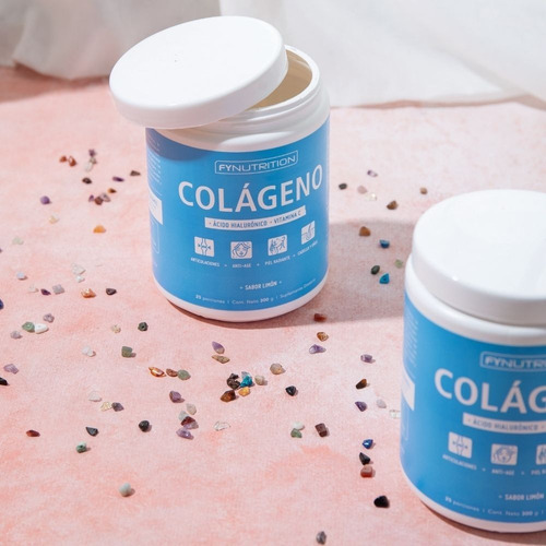 Colágeno Hidrolizado Fynutrition con Ácido Hialurónico y Vitamina C en pote de 360gr - Sabor Limón