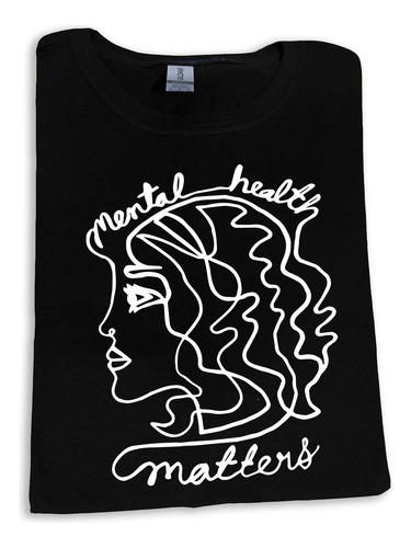 Camiseta Estampada Frase Mental Health Matters