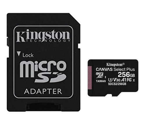 Memoria Kingston 256gb Micsdhc Canvas Select Plus 100r Mb/s 