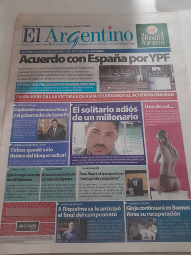 Diario El Argentino Muerte Ricardo Fort 26 11 2013 