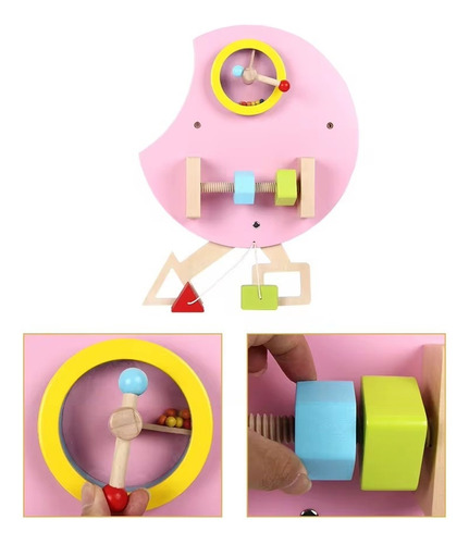 Juego De Pared Didáctico De Madera Diseño Cienpiés