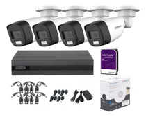 Comprar Kit 4 Cámaras 5mp Full Color Dual Micrófono Dvr 8ch Utp 2tb