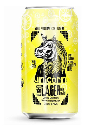 Cerveja Unicorn Light Lager Lata 350 Ml