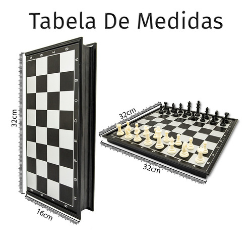 Imagem 3 de 7 de Jogo De Tabuleiro Xadrez Profissional Magnético Porta Peças