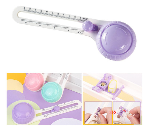 Cortador De CĂrculos Para Manualidades De Papel, Violeta
