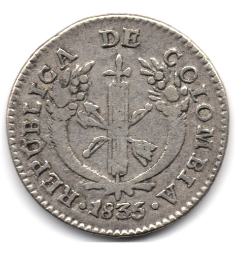 1 Real 1835 Bogotá Plata