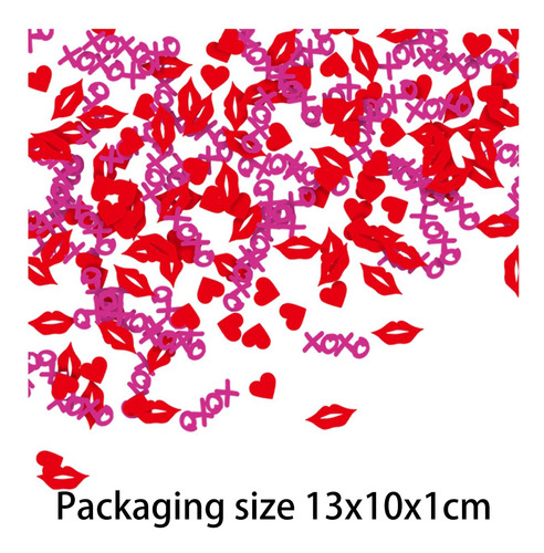 2 X 6x100 Piezas Confeti De Corazón Confeti De 2 Piezas