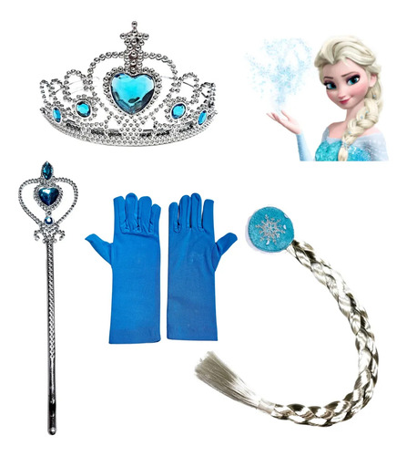 Kit Frozen Elza Frozen, Guantes Y Accesorios, Frozen Adventu
