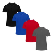 Comprar Pack X4 Chombas Algodón Pique Talles Grandes Especial Unisex