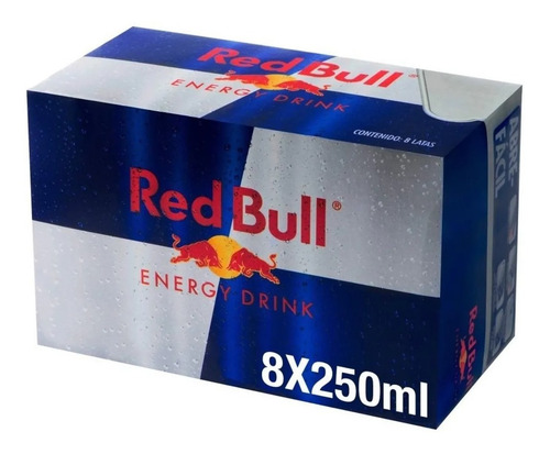 Bebida Energética Red Bull Con 8 Piezas De 250 Ml C/u