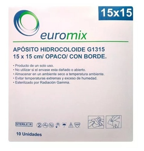 10 Apositos Hidrocoloides 15 X 15 Euromix