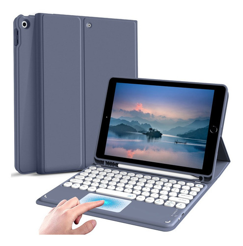 Funda Con Teclado Táctil Para iPad 9/8/7 (10.2 Pulgadas)