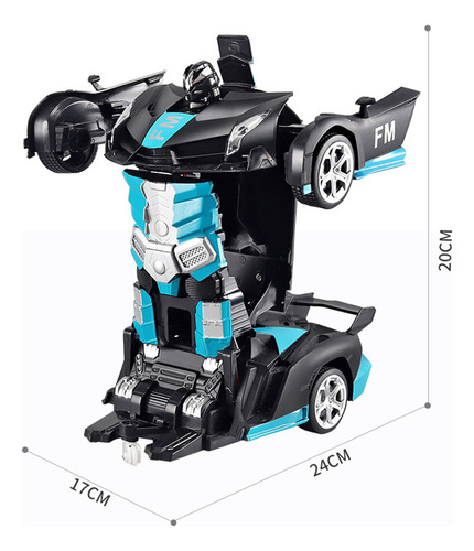 Transform Rc Car Robot, Coche Rc De 2.4 Ghz Con Un Solo Botó
