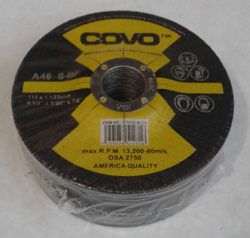 Disco P/cortar Metal 4 1/2 Covo Concavo