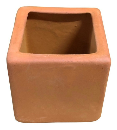 Imagen 1 de 3 de 10 Maceta De Barro Cubo 7 Cm X 7 Cm Para Cactus Y Suculentas