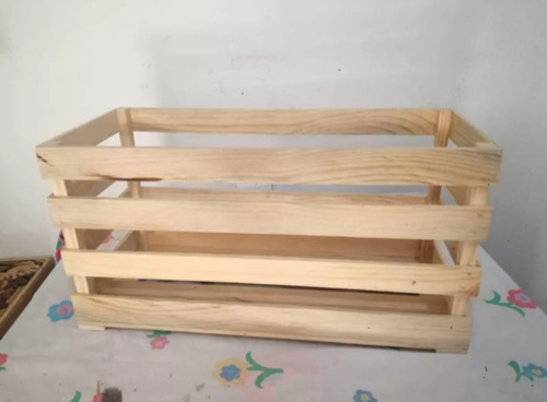 Huacal De Madera Rectangular Acabado Fino