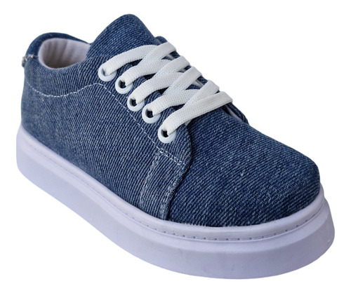 Tenis Kids Casuales Mezclilla Cómodos Unisex