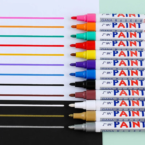 Marcador Paint Multiuso Para Cauchos, Cuero Y Piedra