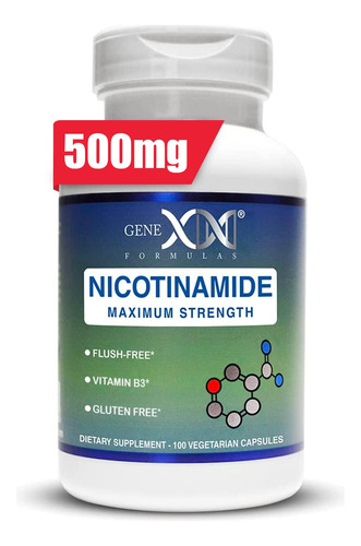 Genex Nicotinamida 500 Mg 100 Cpsulas De Niacina Sin Descarg