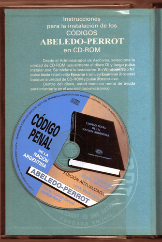 Codigo Penal De La Nacion Argentina Chichizola Con Cd 2000 (Usado)