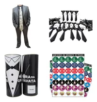 Comprar Kit Hora Da Gravata, Cofre + Gravata+adesivos+chave Gravata