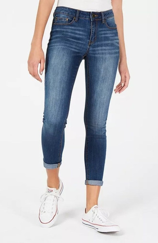 Vaquero Jeans Dama Indigo Rein Usa Crop Elastizado