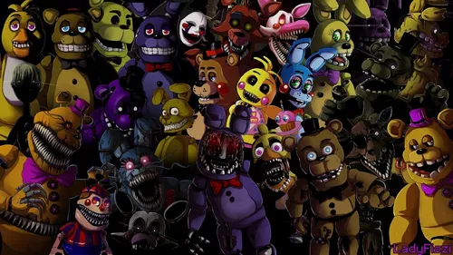 Kit 40 Adesivos / Five Nights At Freddy's