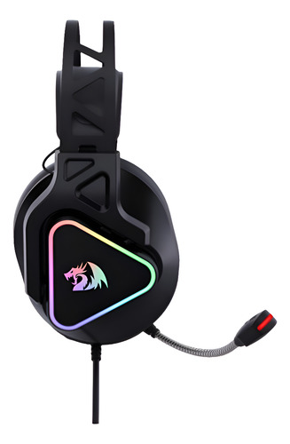 Headset Gamer Redragon Cadmus H370 Rgb 7.1 Surround Preto Preto