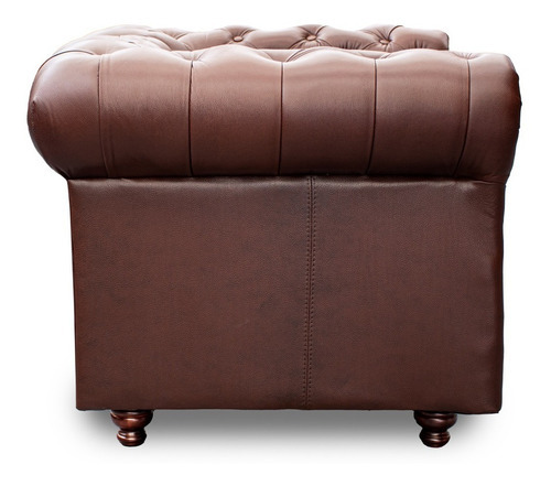 Sillón De Piel Genuina ConfortoPiel S01 MST12 CHESTERFIELD CHPV color Tabaco