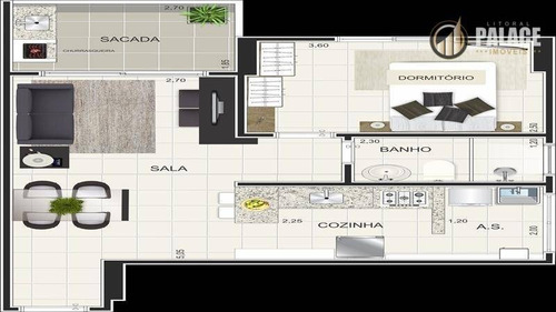 Apartamento Com 2 Dormitórios À Venda, 71 M² Por R$ 325.000,00 - Tupi - Praia Grande/sp - Ap1637
