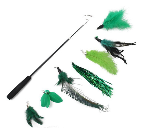 Juego Interactivo De Juguete De Plumas De Gato Telescópico