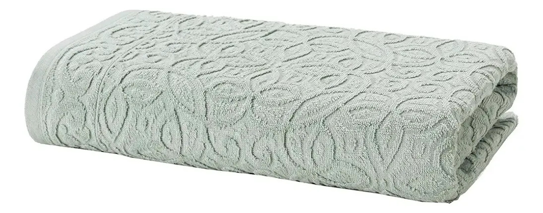 Toalha de banho Dohler Jacquard Provence 70 x 140 cm 100% algodão, cor verde claro