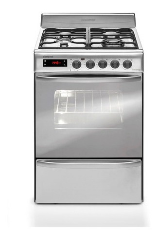 Imagen 2 de 3 de Cocina A Gas Longvie 21501x 56cm Inox Grill Eléctrico