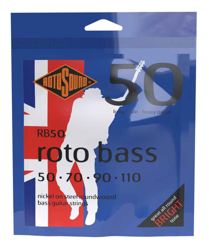 Cuerdas Bajo Eléctrico 4 Cuerdas 50-110 Roto Bass Rb50