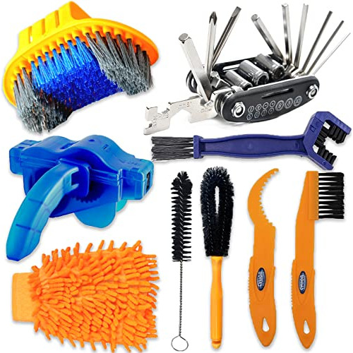 Bicycle Cleaning Tool Kit Including Chain Wash Brush Se...