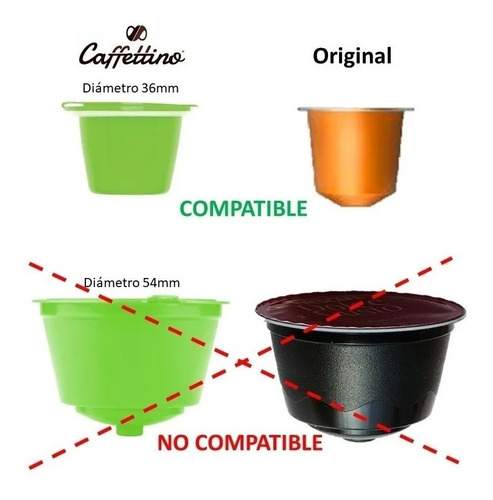 Imagen 4 de 9 de Nespresso 4 Capsulas Recargables Cafe Caffettino Ecologicas
