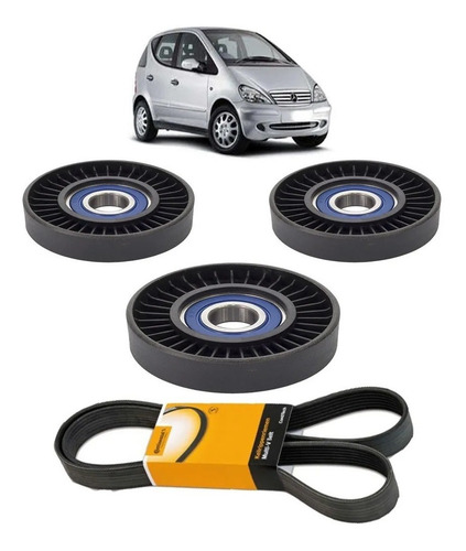 Kit Polias E Correia Alternad Mercedes Classe A 160/190 C/ar