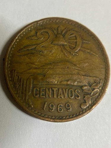 Moneda 20 Centavos De 1969 Envio Gratis