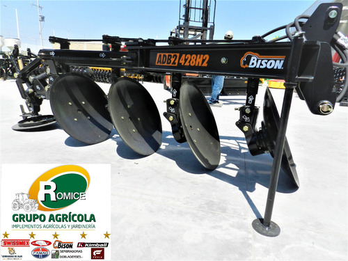 Arado Agricola P/ Tractor 4 Discos Hidraulico Marca Bison