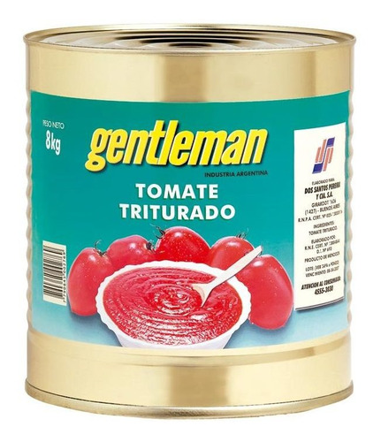 Tomate Triturado   8 Kg Gentleman Institucionales