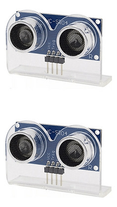 2 Sensores Ultrasónico Hc Sr04 3-5v + Base Soporte Acrílico